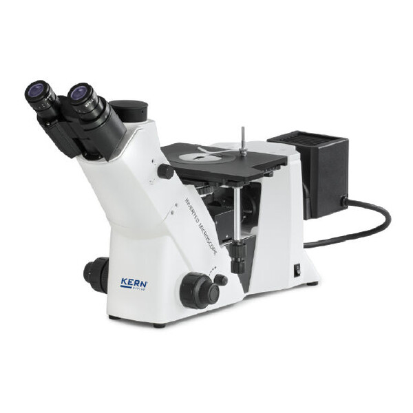 Kern Microscópio invertido OLM 171, invers, MET, POL, trino, Inf planchrom, 50x-500x, Auflicht, HAL, 50W
