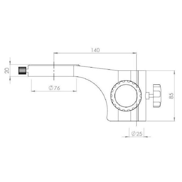 Kern Microscópio estéreo zoom OZM 913, trino, 7x-45x, HSWF 10x23 mm, Tripé, braço único (515 mm x 614 mm) com tampo de mesa, Anel de luz LED 4,5 W
