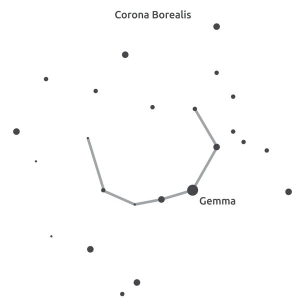 Masketo Masque en polyester Corona Borealis (Couronne boréale), 5 pièces