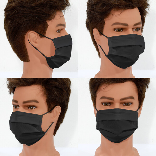 Masketo Máscara facial preta em poliéster