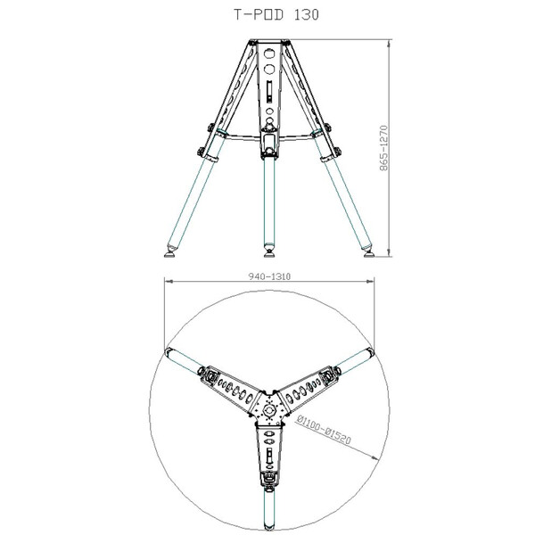 Avalon Tripé T-Pod 130 red