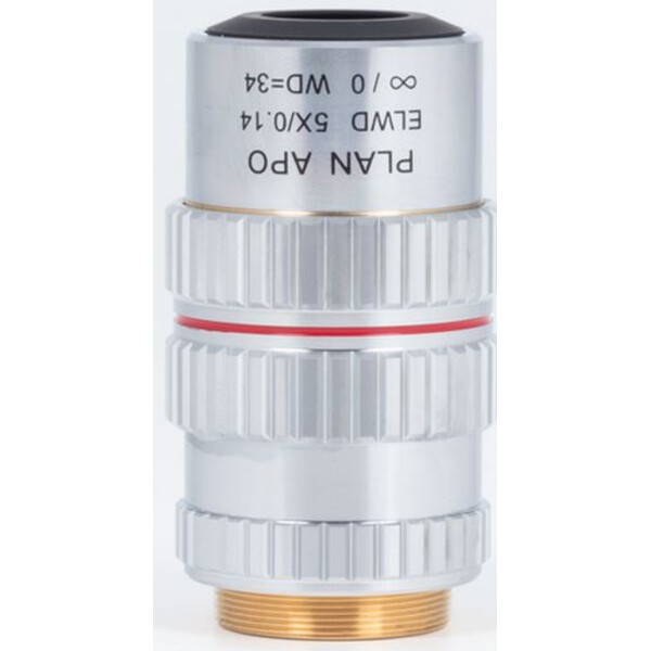 Motic objetivo Plano acromático. objetiva PA ELWD 5X/0.140 (wd 34mm) Ajuste da pafocalidade