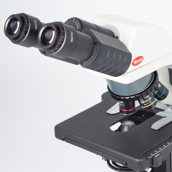 Motic Microscópio BA310E, bino, BF, infinity, EC- plan, achro, 40x - 400x, Hal 30W, LED 3W (opt.)