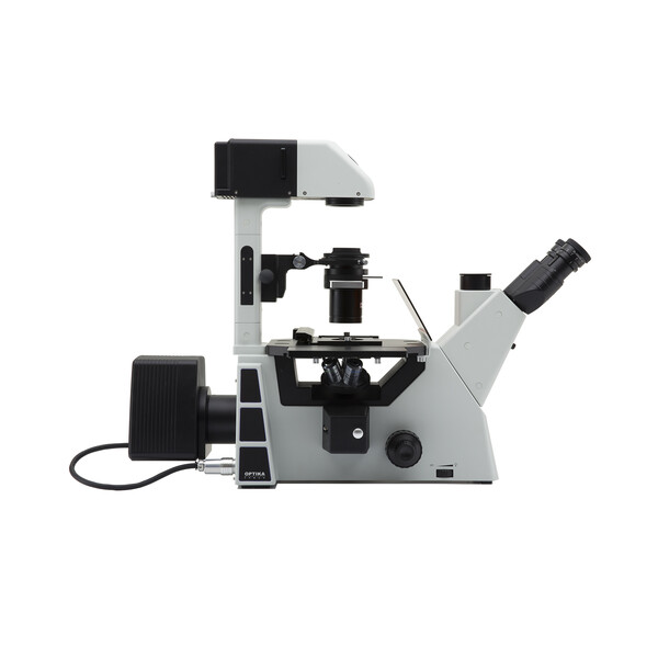 Optika Microscópio invertido Mikroskop IM-5FLD-US, trino, invers, FL-LED, w.o. objectives, US