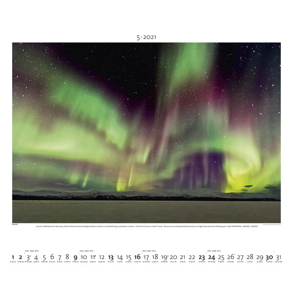 Palazzi Verlag Calendário Aurora Borealis 2021