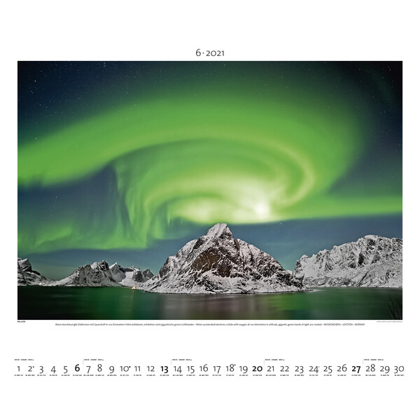 Palazzi Verlag Calendário Aurora Borealis 2021