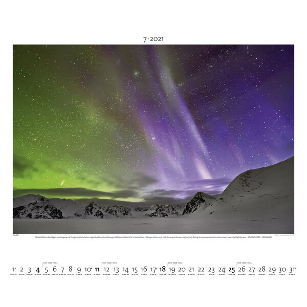 Palazzi Verlag Calendário Aurora Borealis 2021