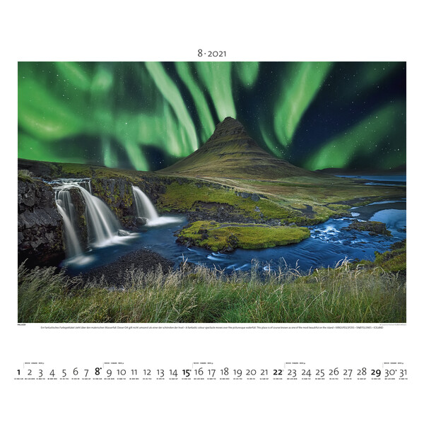 Palazzi Verlag Calendário Aurora Borealis 2021