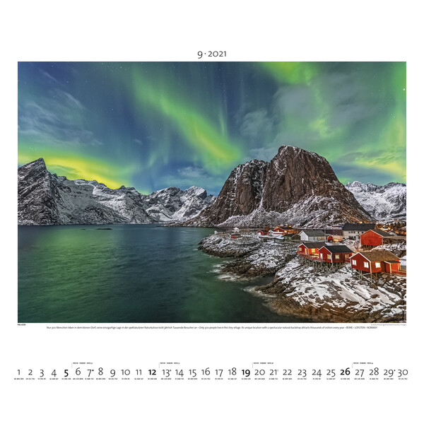 Palazzi Verlag Calendário Aurora Borealis 2021