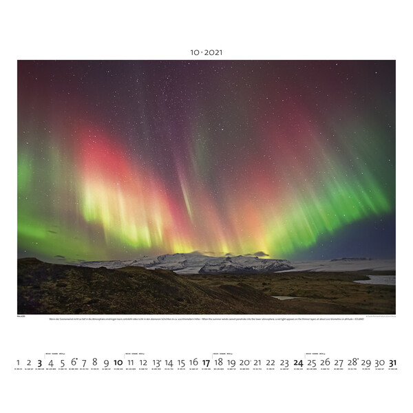 Palazzi Verlag Calendário Aurora Borealis 2021