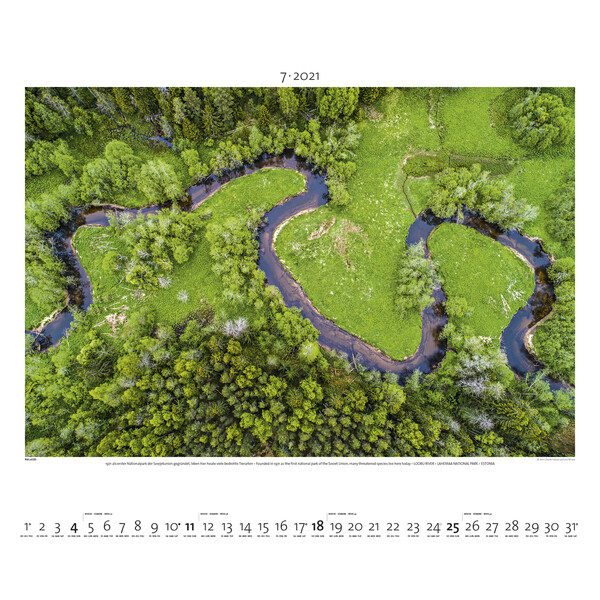 Palazzi Verlag Calendário O mundo visto de cima em 2021
