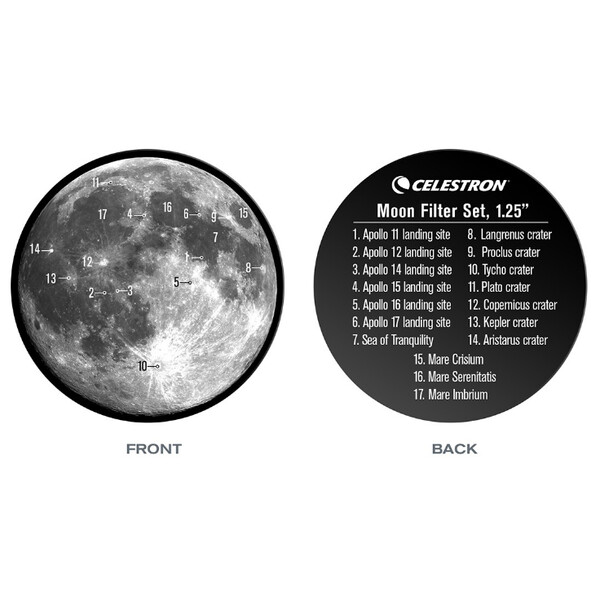 Celestron Conjunto de filtros da Lua de 1,25"