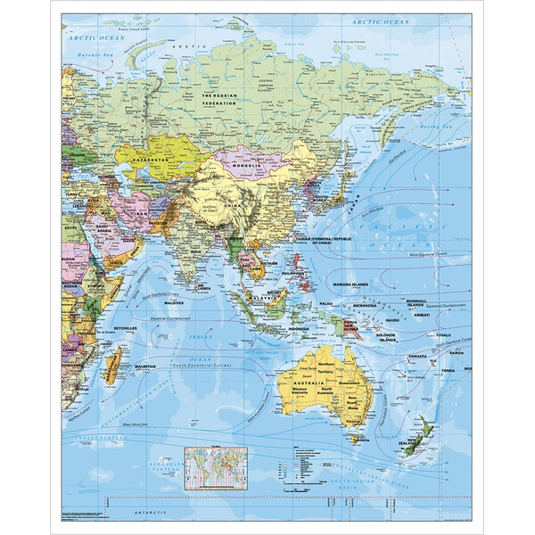 Stiefel National Geographic mapa estilo antigo da Ásia