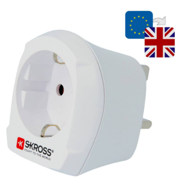 Skross Adaptador de viagem da Europe para o Reino Unido