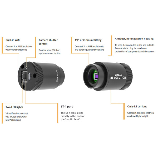 StarAid Câmera Standalone Autoguider Revolution Revision C