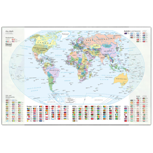 Idena Base de secretária Mapa do Mundo