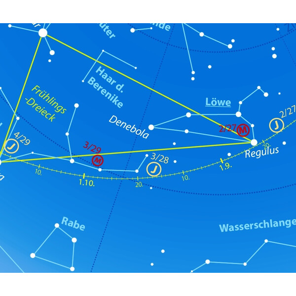 Oculum Verlag Carta de estrelas Drehbare Himmelskarte Sterne und Planeten 30cm