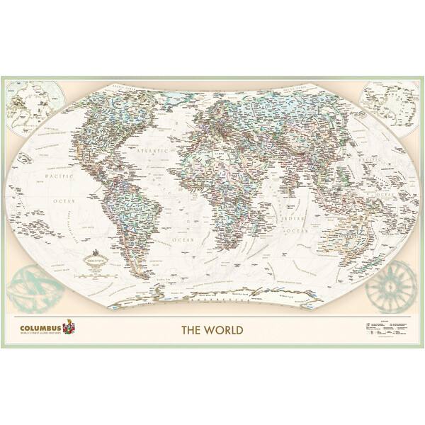 Columbus Mapa mundial The World Executive (100x65)