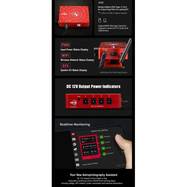 ZWO Computador para astrofotografia ASIAIR PLUS (32GB)