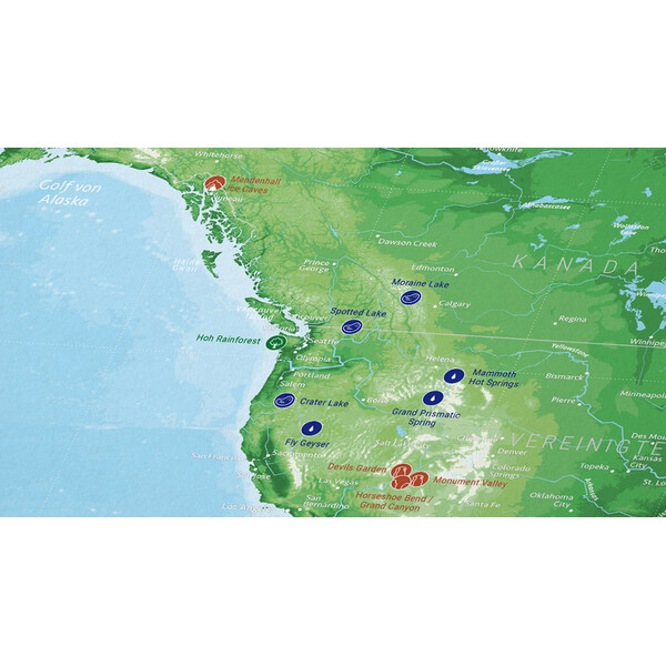 Marmota Maps Mapa mundial 99 Naturwunder (200x140)