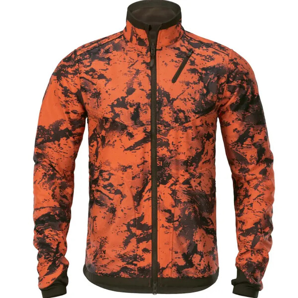 Härkila Casaco de malha polar reversível Wildboar Pro, verde Willow/AXIS MSP laranja Wildboar, tamanho M
