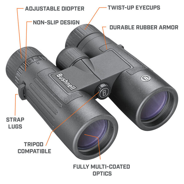 Bushnell Binóculo Legend 8x42 Roof, preto, FMC