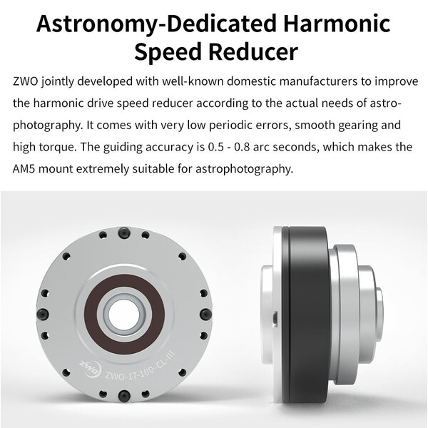 ZWO Montagem equatorial harmónica AM5 + tripé em Carbono