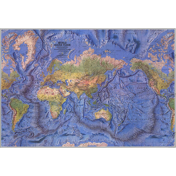 National Geographic Mapa mundial physisch (116 x 77 cm)