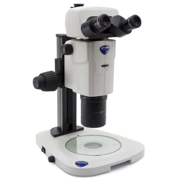 Optika Microscópio estéreo zoom SZR-180, trino, CMO, l.d. 60mm, 10x/23, 7.5x-135x, LED, paragem por clique