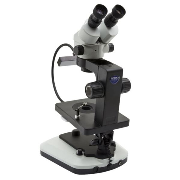 Optika Microscópio estéreo zoom OPTIGEM-10, bino, BF, DF, Greenough, w.d. 100mm, 10x/21mm, 0.7x-4.5x