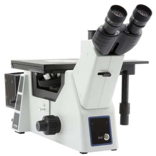 Optika Microscópio invertido IM-5MET, MET trino, inverso, 10x24mm, AL, Halogen, 12V/100W w.o. objectivas