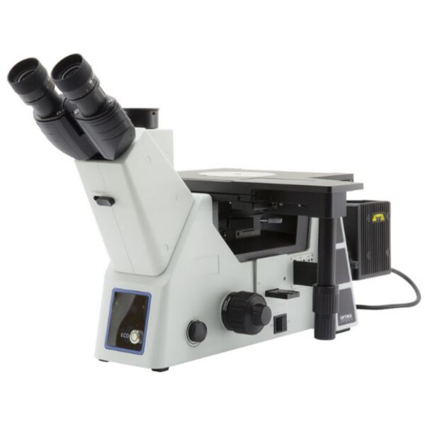 Optika Microscópio invertido IM-5MET, MET trino, invers, 10x24mm,  AL, Halogen,  12V/100W w.o. objectives