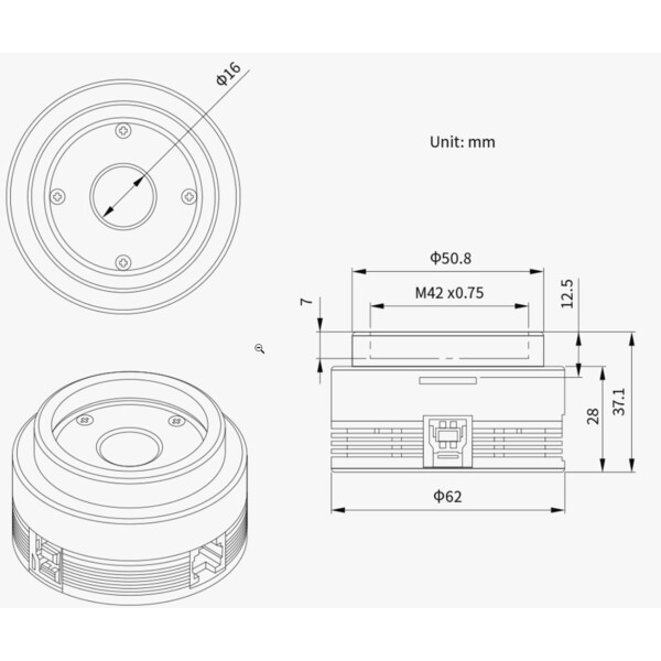 ZWO Câmera ASI 678 MM Mono