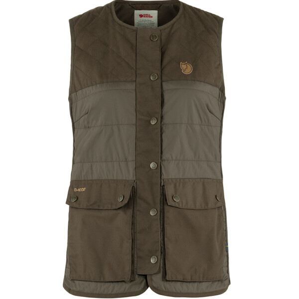 Fjällräven Colete acolchoado de lã Forest W, 633 Dark Olive, S