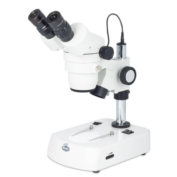 Motic Microscópio estéreo zoom SMZ140-N2LED, bino, 10x/20, Al/Dl, LED 3W