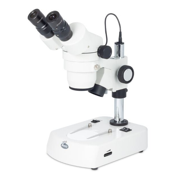 Motic Microscópio estéreo zoom SMZ140-N2LED, bino, 10x/20, Al/Dl, 3W LED