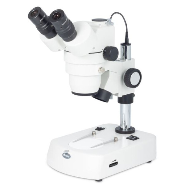 Motic Microscópio estéreo zoom SMZ143-N2LED, trino, 10x/20, Al/Dl, 3W LED