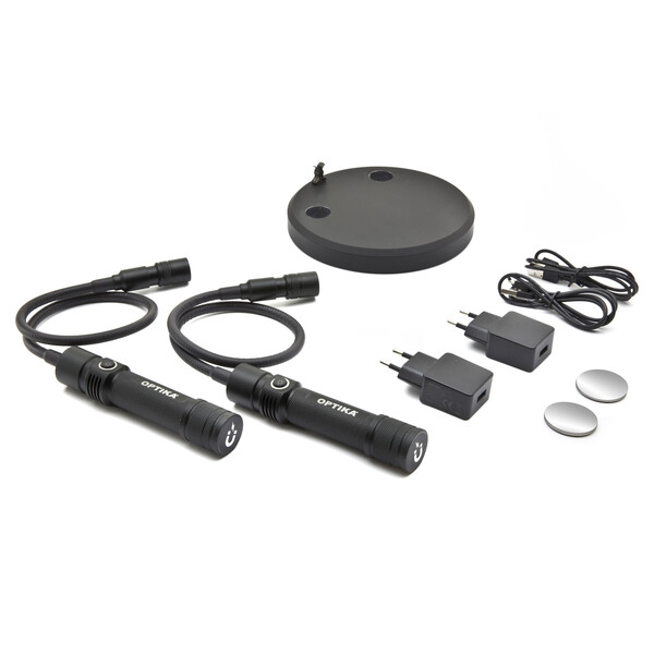 Optika Par de braços de iluminação CL-33 com placa de fixação magnética, USB