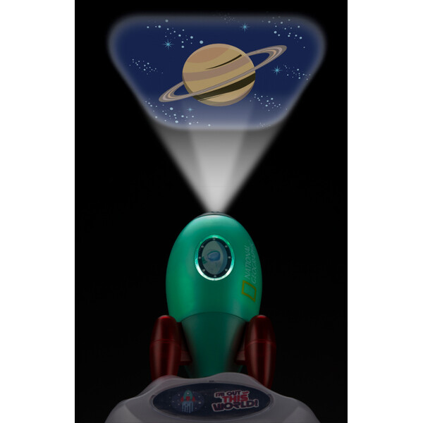 National Geographic Projetor espacial 3 em 1 com lanterna e luz nocturna