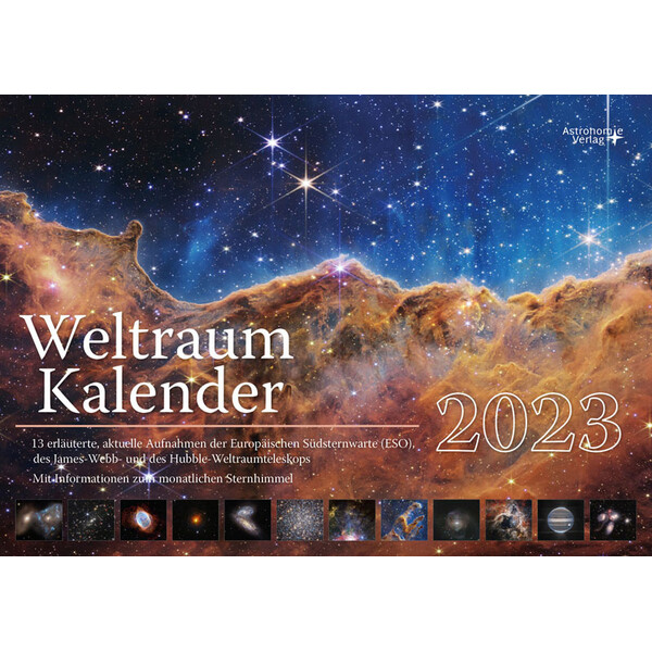 Astronomie-Verlag Calendário Weltraum-Kalender 2023