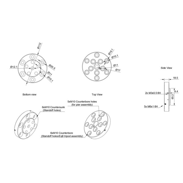 PegasusAstro Adaptador de tripé universal para NYX-101