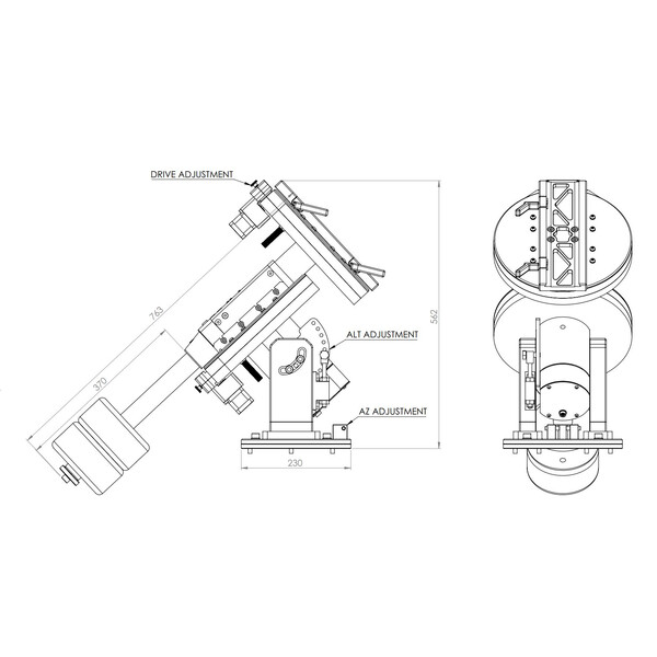 JTW Montagem Trident Base Direct Friction Drive P75