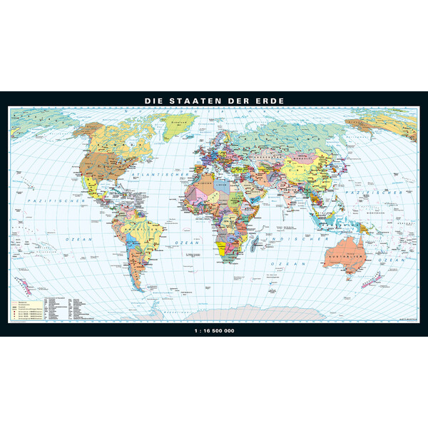 PONS Mapa mundial Die Staaten der Erde (224 x 128 cm)