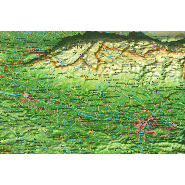 3Dmap Mapa regional L'Aude (61 x 41 cm)