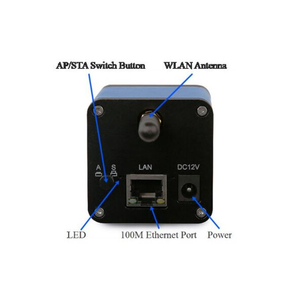 ToupTek Câmera ToupCam WECAM 5MPA, a cores, CMOS, 1/1,8", 2,4μm, 30fps, 5 MP, WLAN/LAN