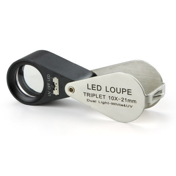 Euromex Lupa dobrável PB.5034-LUV, 10x acromática, LED, UV