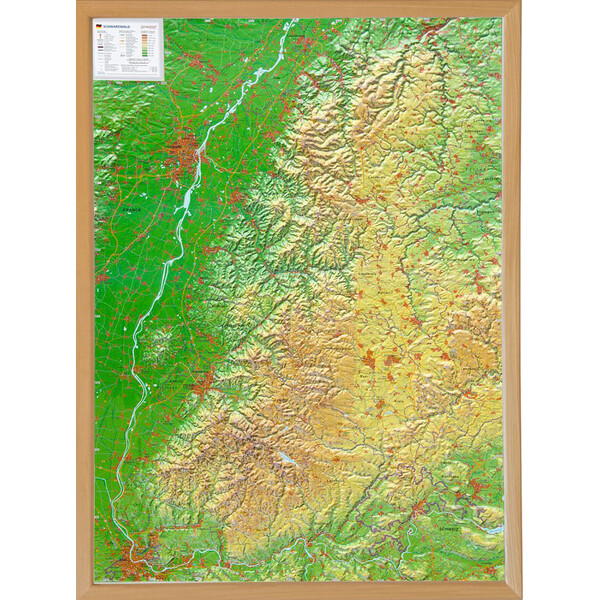 Georelief Mapa regional Floresta Negra