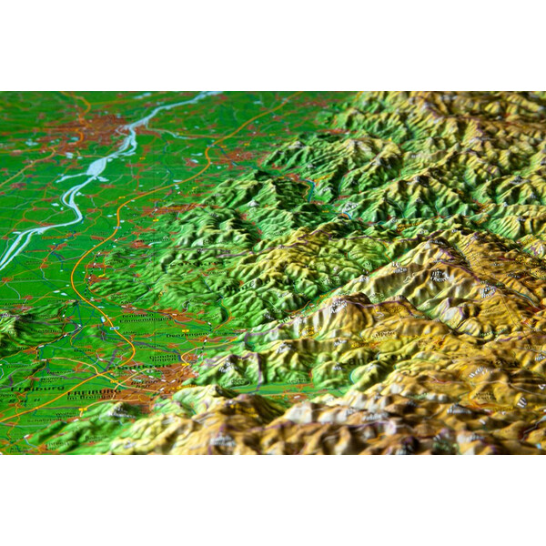 Georelief Mapa regional Floresta Negra