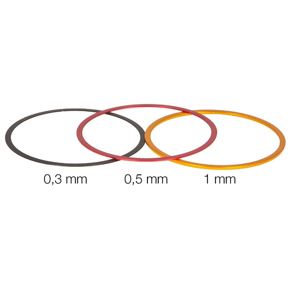 Baader Cilíndro de extensão Fine Tuning Ring Set T2 0.3 / 0.5 / 1mm