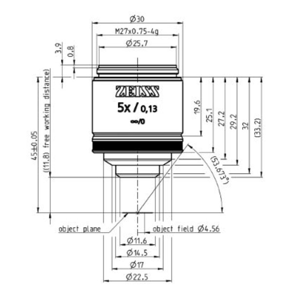 ZEISS Objetivo EC Epiplan 5x/0.13 M27